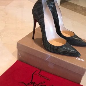 Louboutin black & gold glitter chain gently used.
